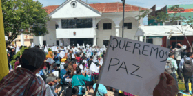 Población de Pantelhó se manifiesta.