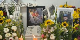 Conmemoración a un año del homicidio del padre Marcelo. Foto: Ángeles Mariscal